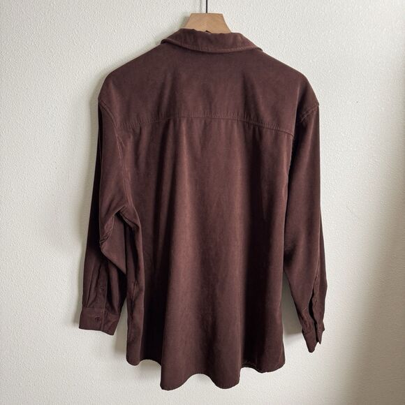 Vintage Disney Top Womens 1X Brown Button Up Shirt Winnie The Pooh Embroidered - Picture 7 of 12